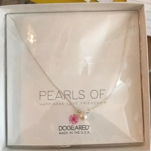 Dogeared freshwater pearl necklace 16”  NIB